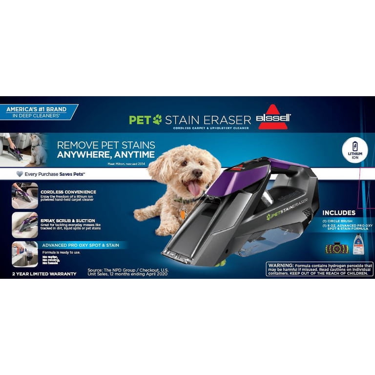 Bissell Pet Stain Eraser Cordless Carpet Cleaner