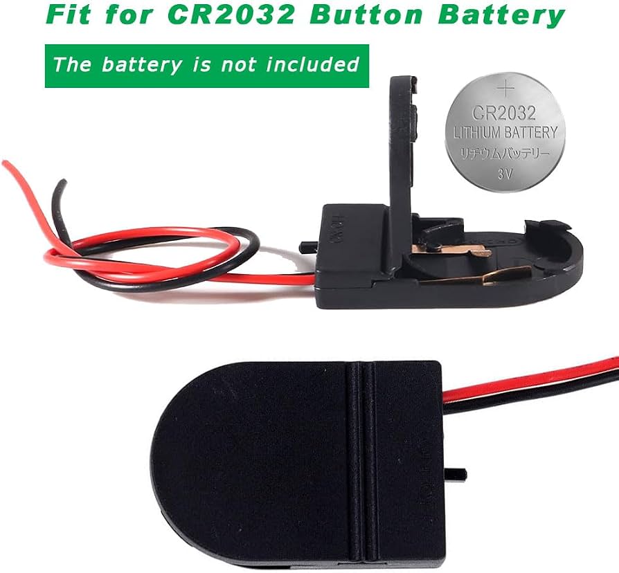 BNTECHGO CR2032 Battery Holder with Switch and Leads