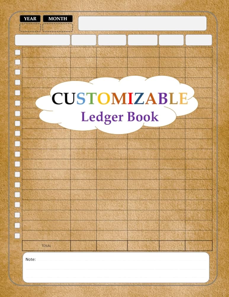 Bookkeeping Accounting Ledger by Zen Artist (100 Pages, Customizable)