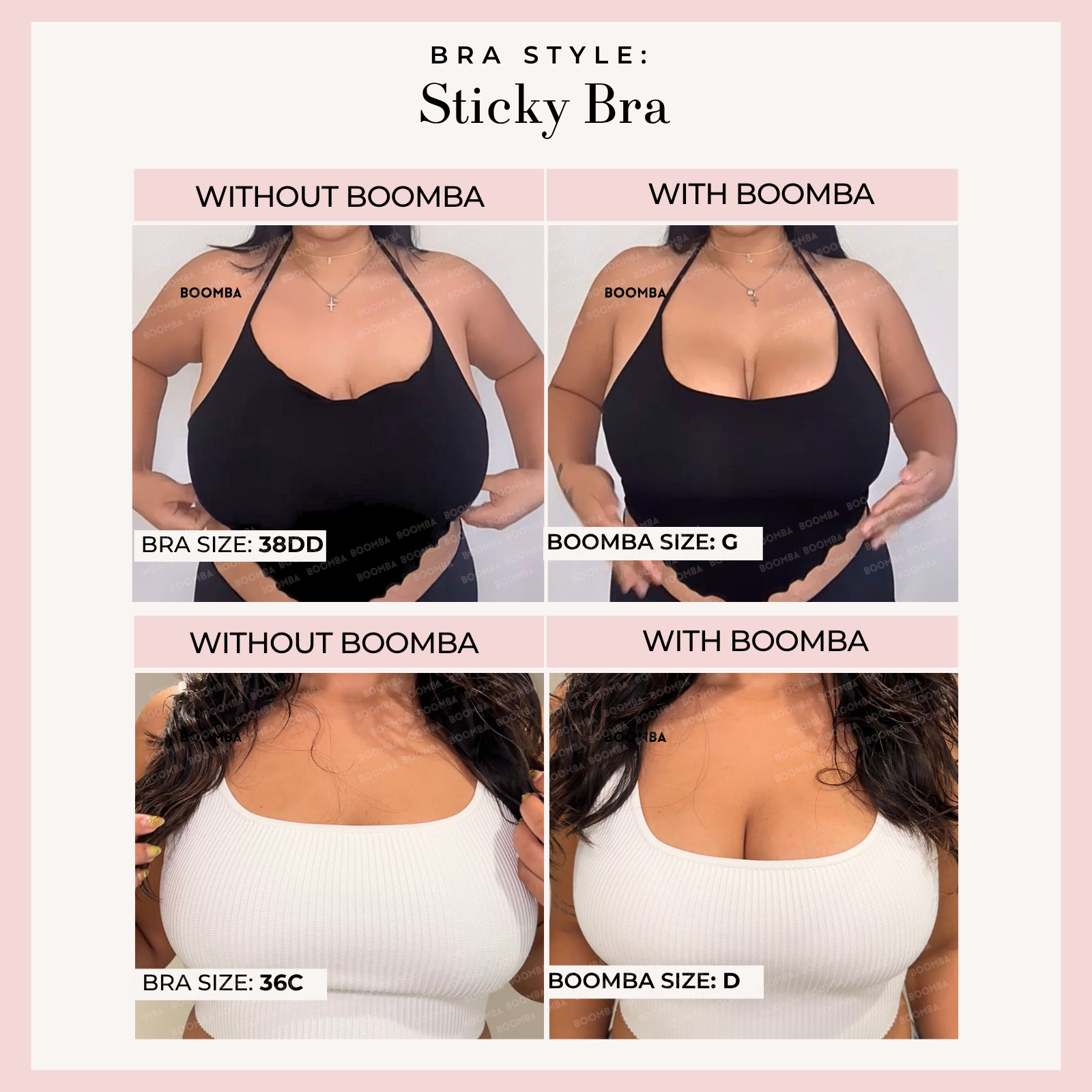Boomba Body Adhesive Bra with Removable Cups