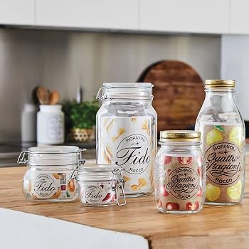 Bormioli Rocco Fido 8-Piece Glass Storage Set