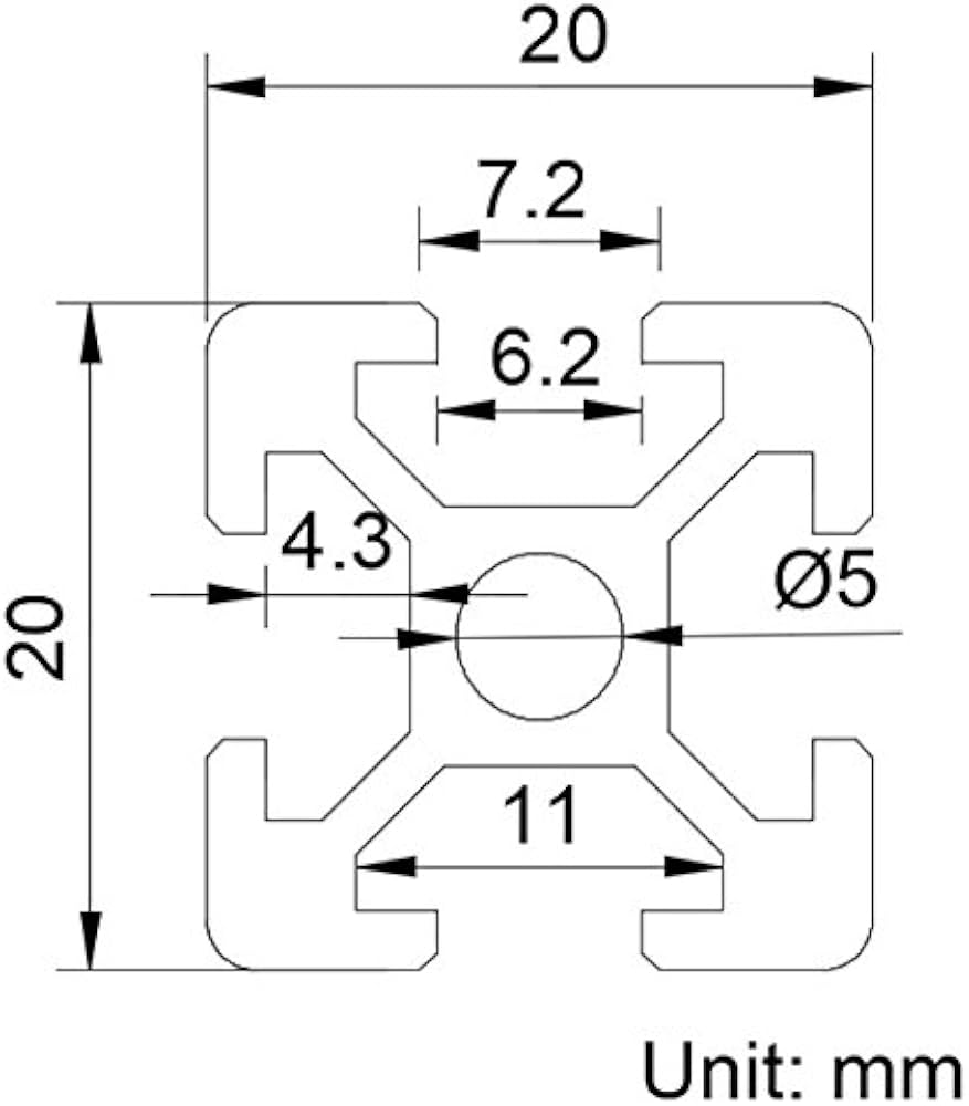 BOSD 2020 Aluminum Extrusion Profile 400mm (10-Pack)