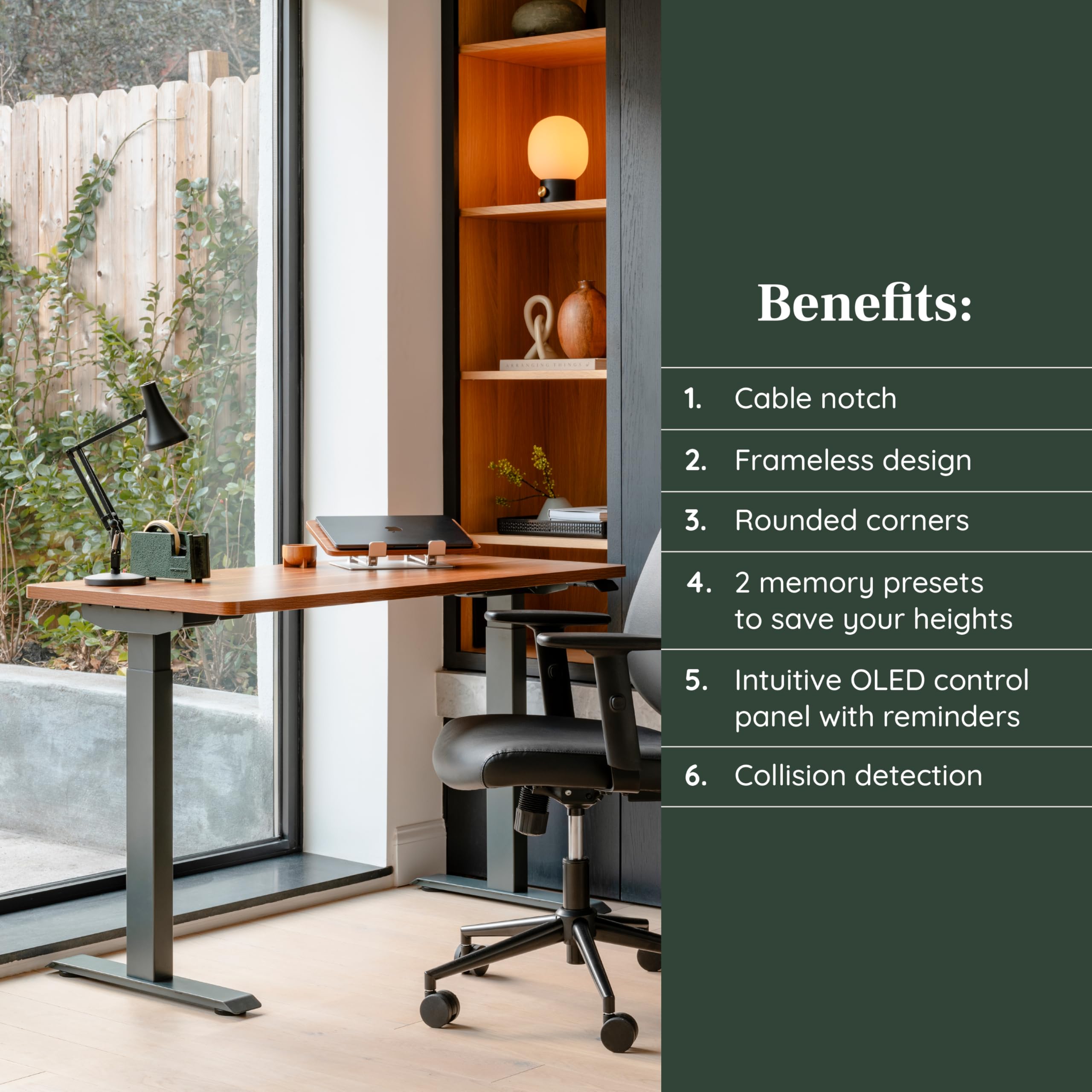 Branch Duo 48-inch Standing Desk + Hbada High-Back Office Chair