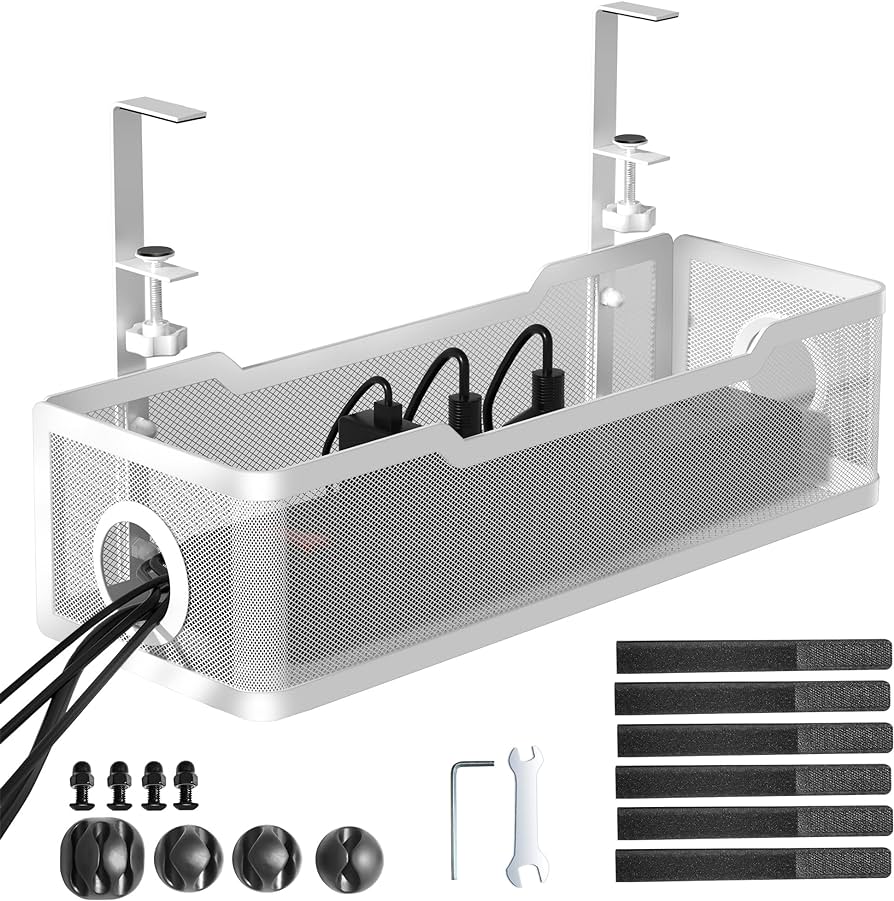 Cable Management Tray - Under Desk Wire Organizer