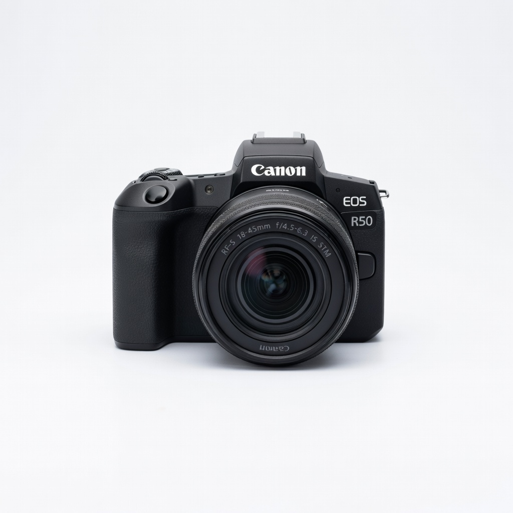 Canon EOS R50 Mirrorless Camera with RF-S 18-45mm f/4.5-6.3 IS STM Lens