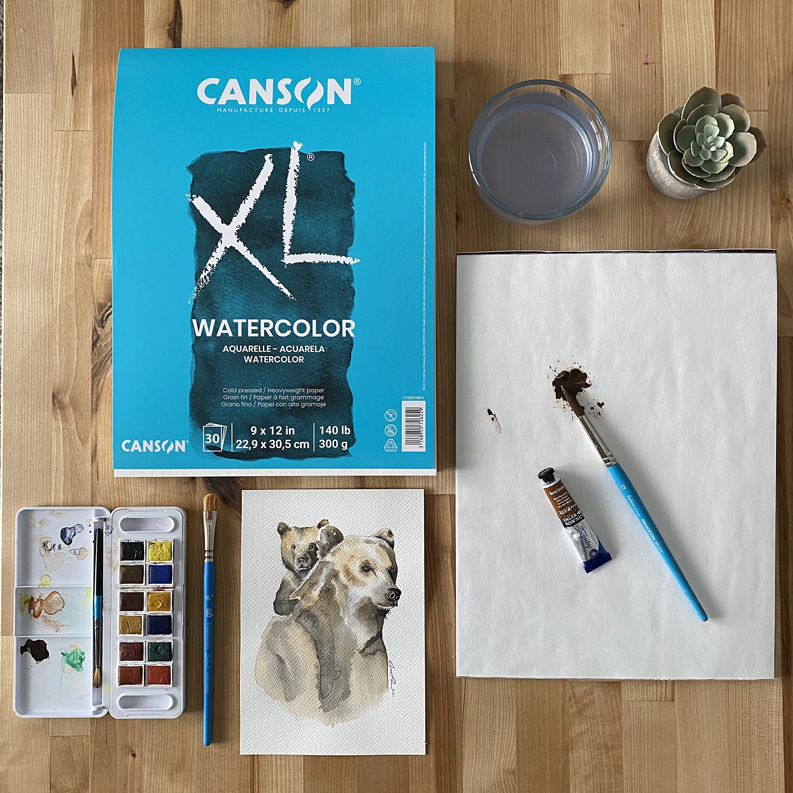 Canson XL Watercolor Pad, 9x12, 30 Sheets