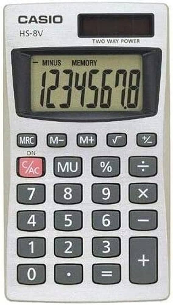 Casio HS-8VA Solar Power Calculator (ASIN: B000J2G4O2)