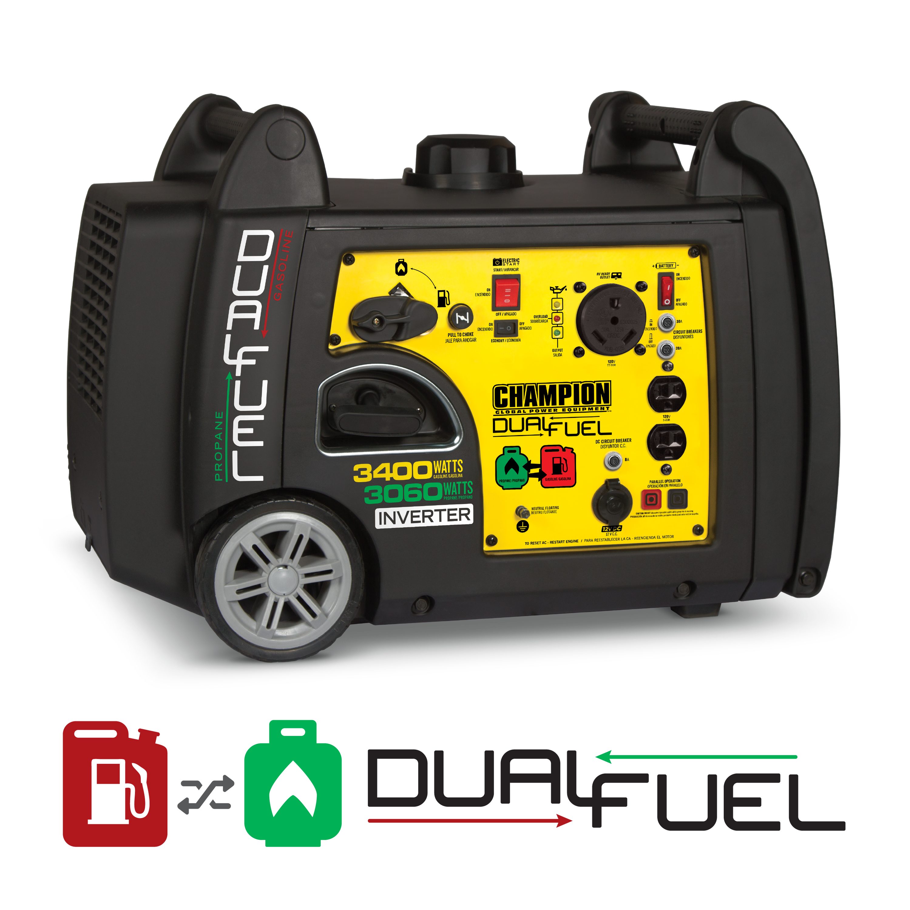 Champion Power Equipment 100891 3400-Watt Dual Fuel Inverter Generator