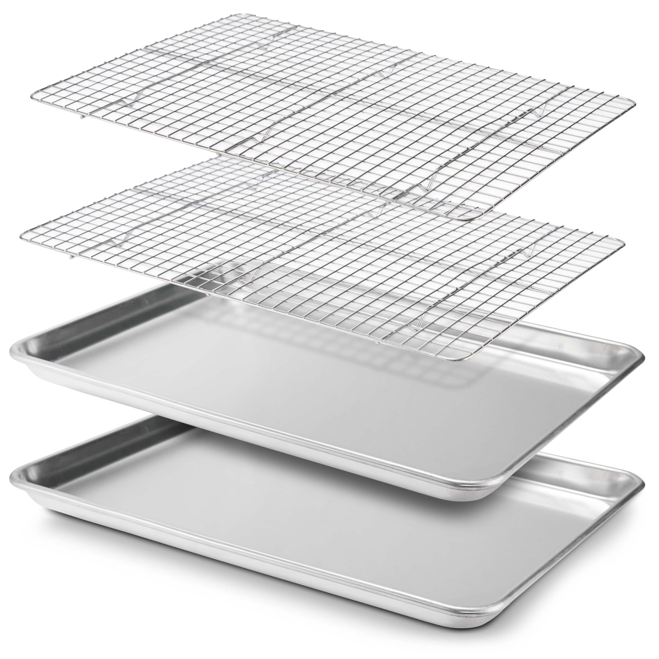 Checkered Chef Half Sheet Baking Pan and Rack Set