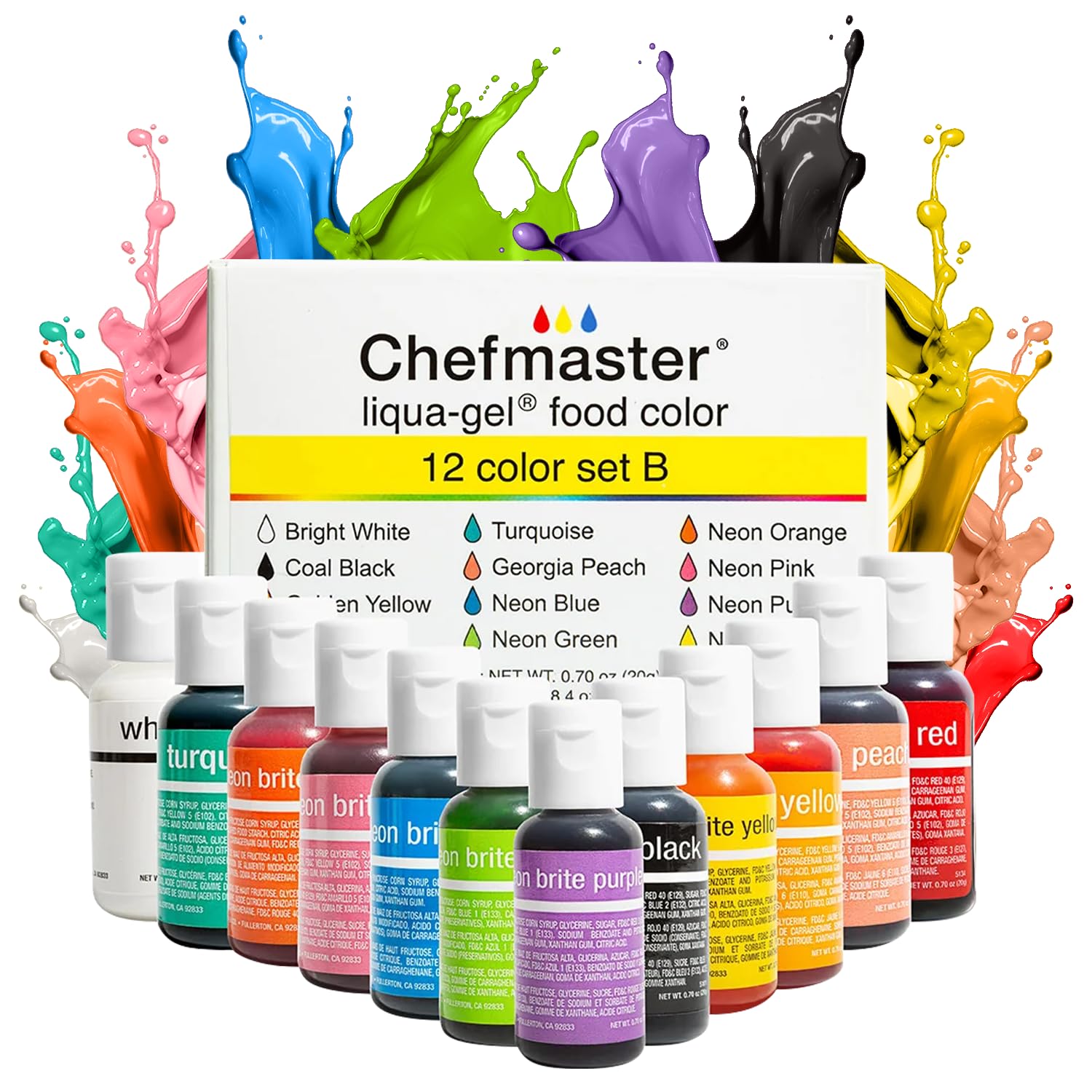 Chefmaster Liqua-Gel Food Coloring Set