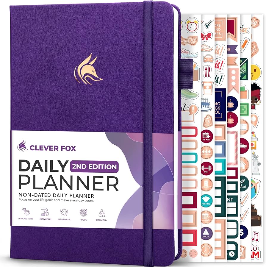Clever Fox Planner Non-Dated Life Organizer (A5 Size)