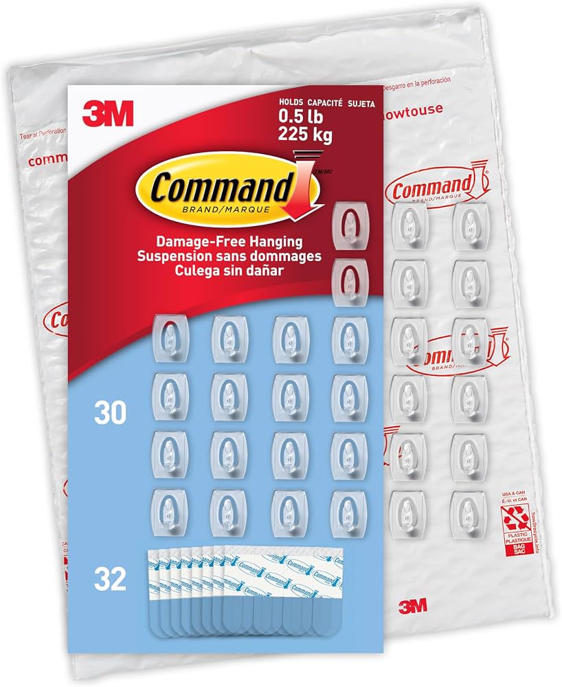 Command Clear Mini Dots, 36 Count