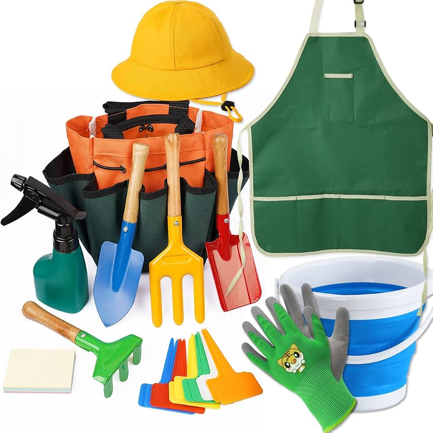 Composting Tool Kit – Trowel, Gloves, and Turning Fork