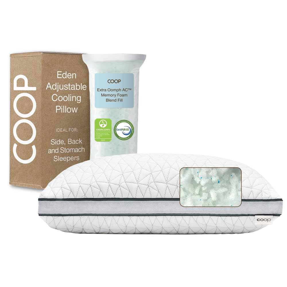Coop Home Goods Eden Adjustable Shredded Memory Foam Pillow