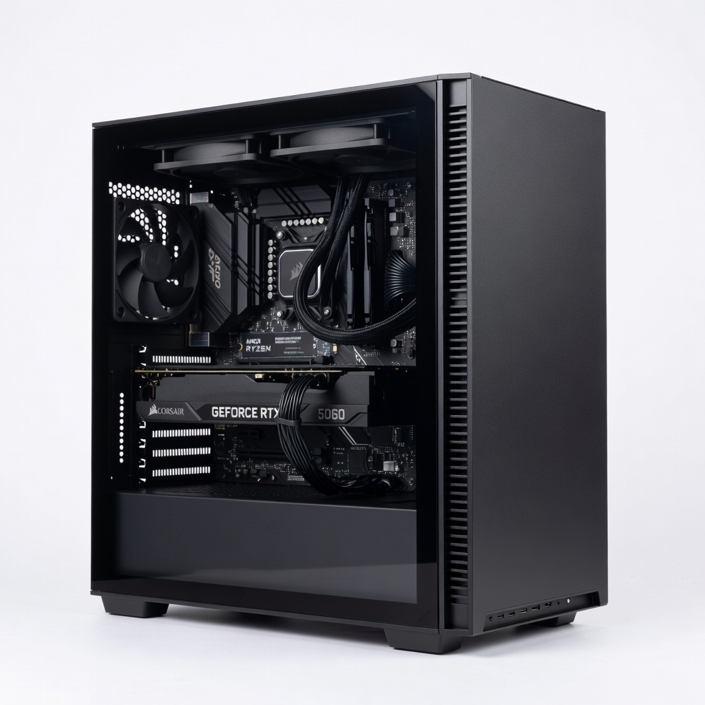 Corsair Vengeance i7600 Series Mini (AMD Ryzen 5 9600X, RTX 5060, 16GB DDR5, 1TB SSD)