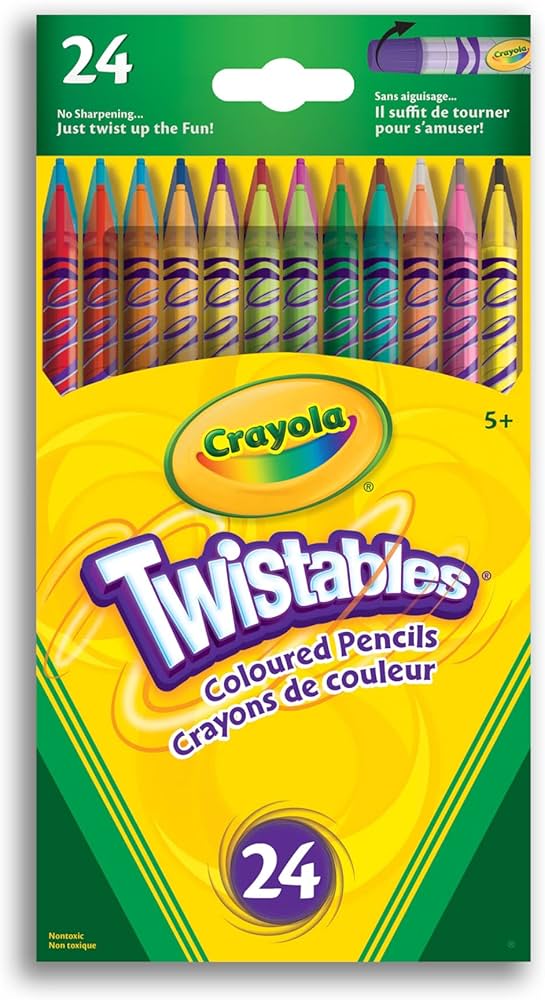 Crayola Twistables Silly Scents Colored Pencils, 24 Count