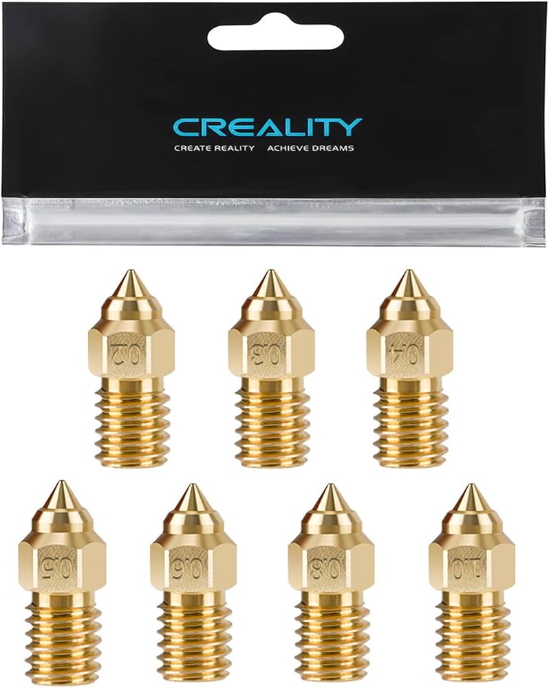 Creality 3D Printer Brass Nozzle Kit (0.2-1.0mm)