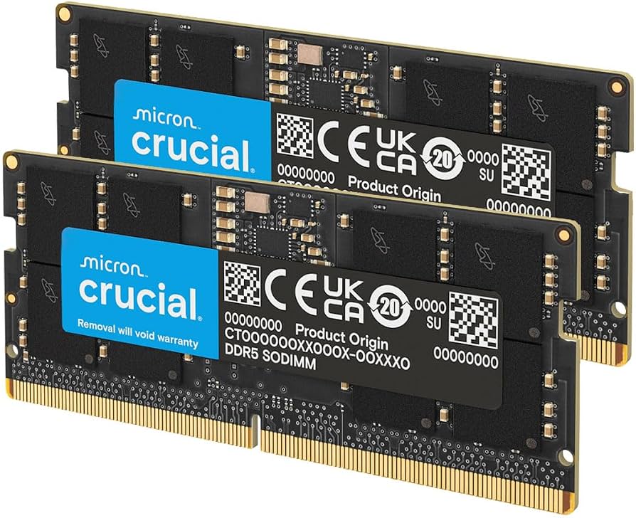 Crucial 32GB (2x16GB) DDR5 4800MHz Laptop Memory