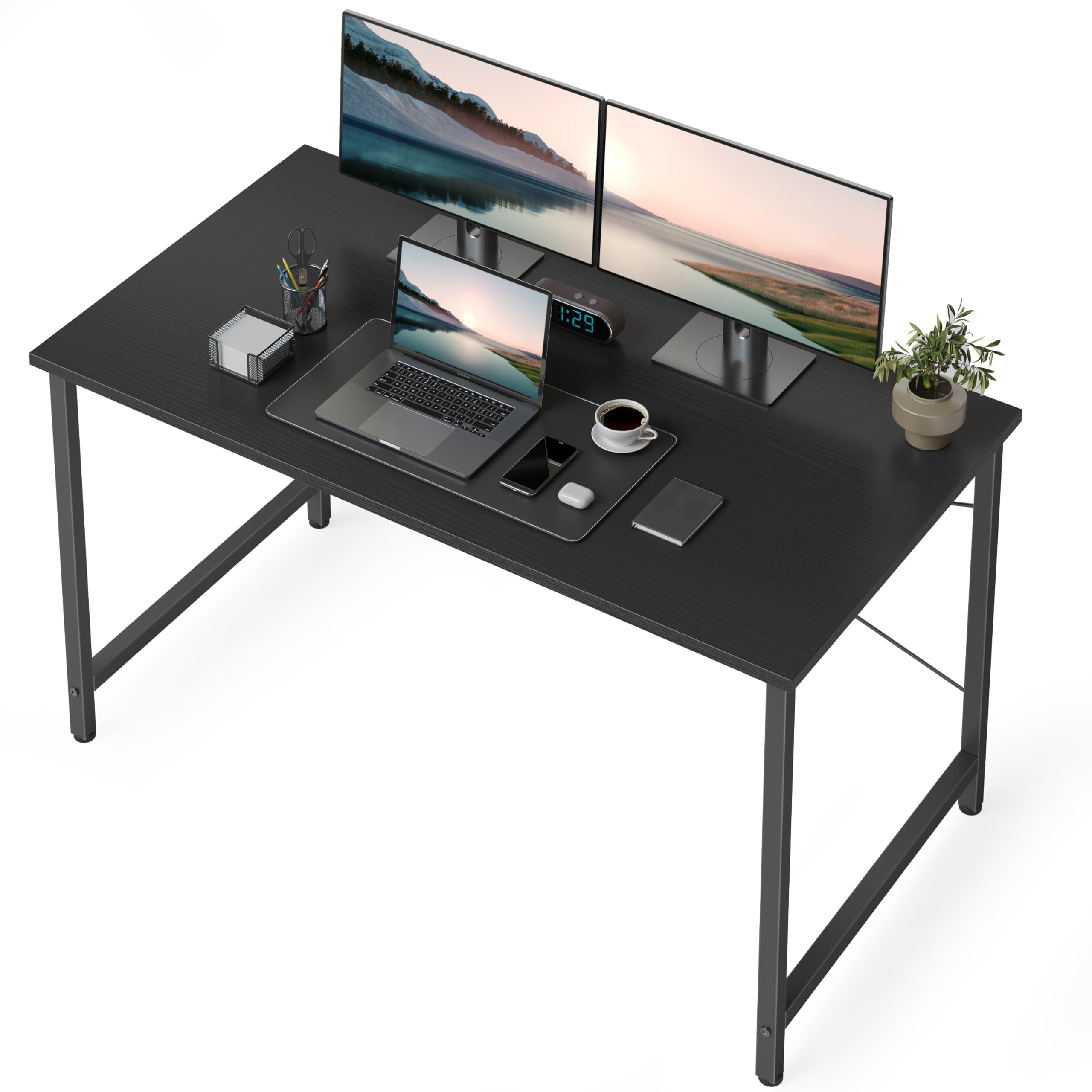 CubiCubi 40-Inch Computer Desk + FelixKing Mesh Office Chair + KYY 15.6-Inch Portable Monitor