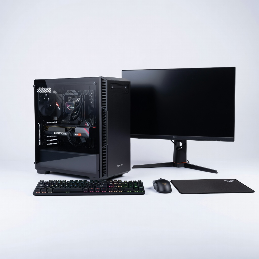 CyberPowerPC Gamer Supreme (Ryzen 7 9800X3D, RTX 5070 12GB, 32GB DDR5, 2TB NVMe SSD) + ASUS TUF VG27AQL3A 27" 1440p 180Hz Monitor + Peripherals Bundle