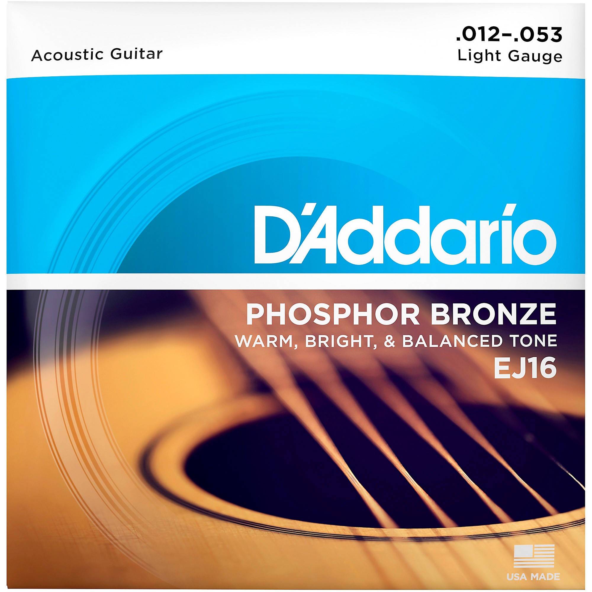 D'Addario EJ16 Phosphor Bronze Light Acoustic Strings