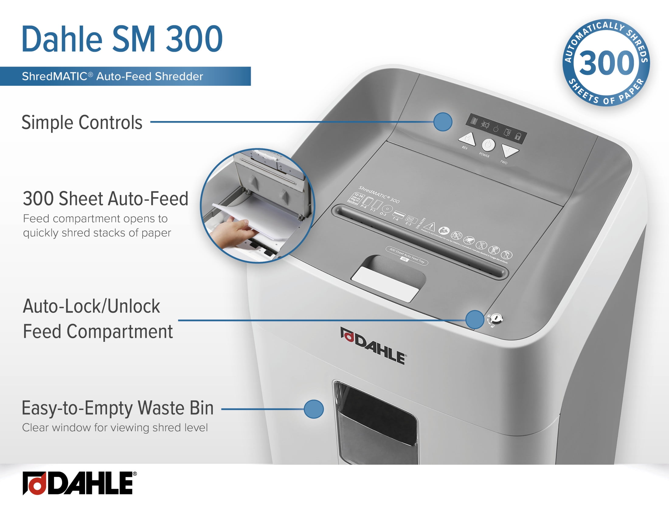 Dahle 40630 16-Sheet Level P-4 Cross-Cut Shredder
