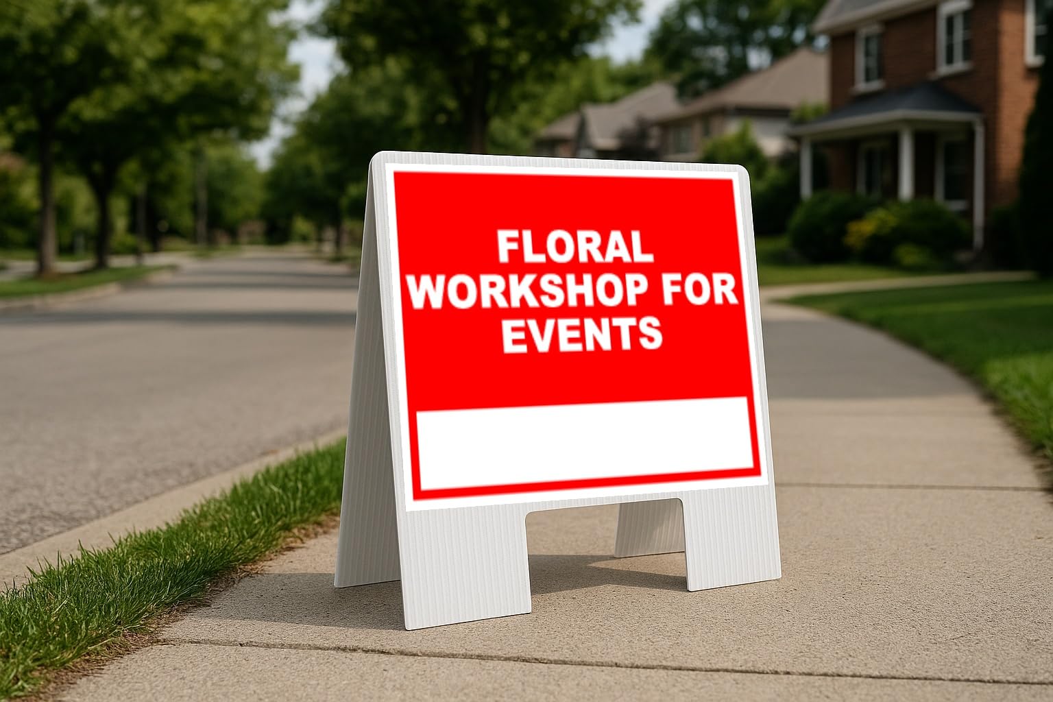Debt Relief Services Write On Me Red Folding Coroplast A-Frame Double-Sided 23in x23in