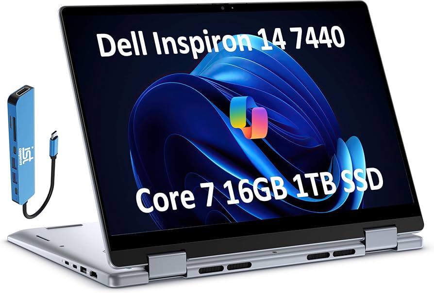 Dell Inspiron 14 Laptop, 14" 2-in-1, Intel i7, 16GB RAM, 1TB SSD
