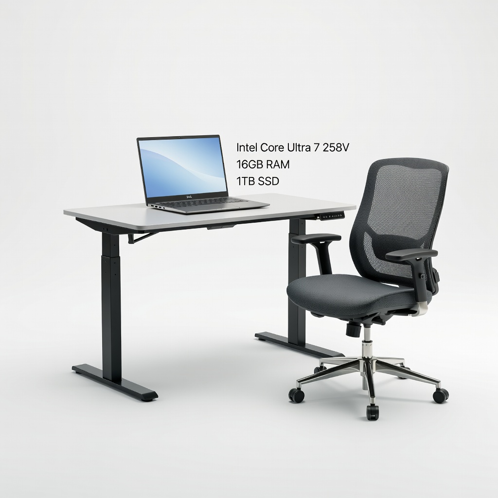 Dell Inspiron 14 Plus (2026, Intel Core Ultra 7 258V, 16GB RAM, 1TB SSD) + Uplift Desk V2 Mini + Neo Chair Adjustable Bundle