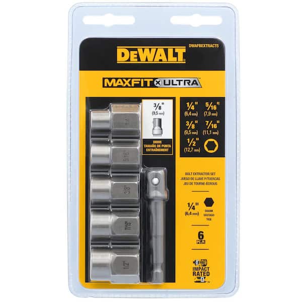 DEWALT 5-Piece Screw Extractor Set with Drill Bits