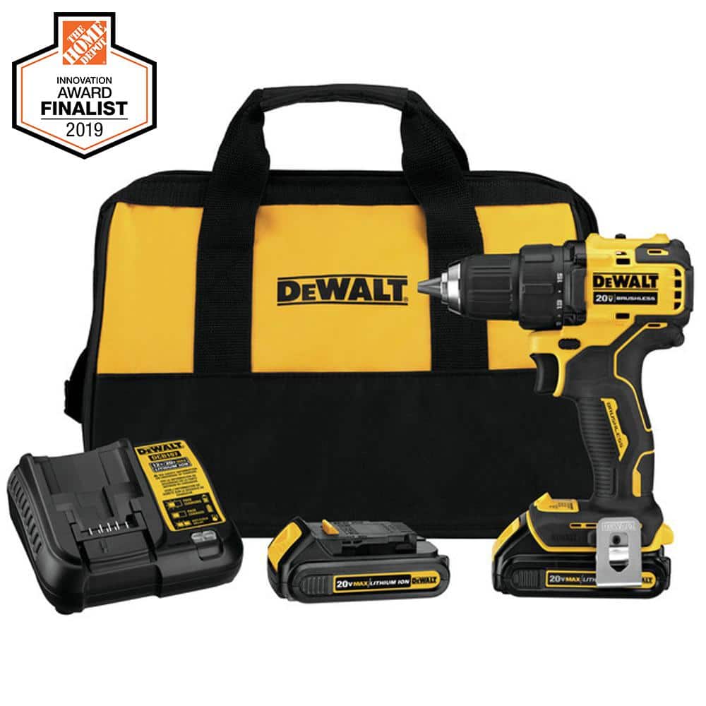 DEWALT ATOMIC 20V MAX Brushless 1/2" Compact Drill/Driver Kit (DCD709D2)
