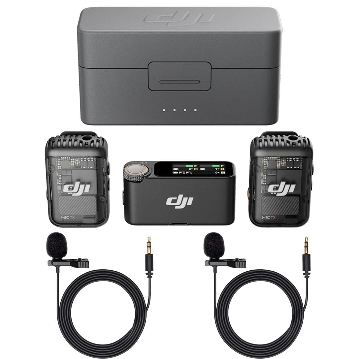 DJI Mic 2 Wireless Microphone System (2 TX + 1 RX + Charging Case)