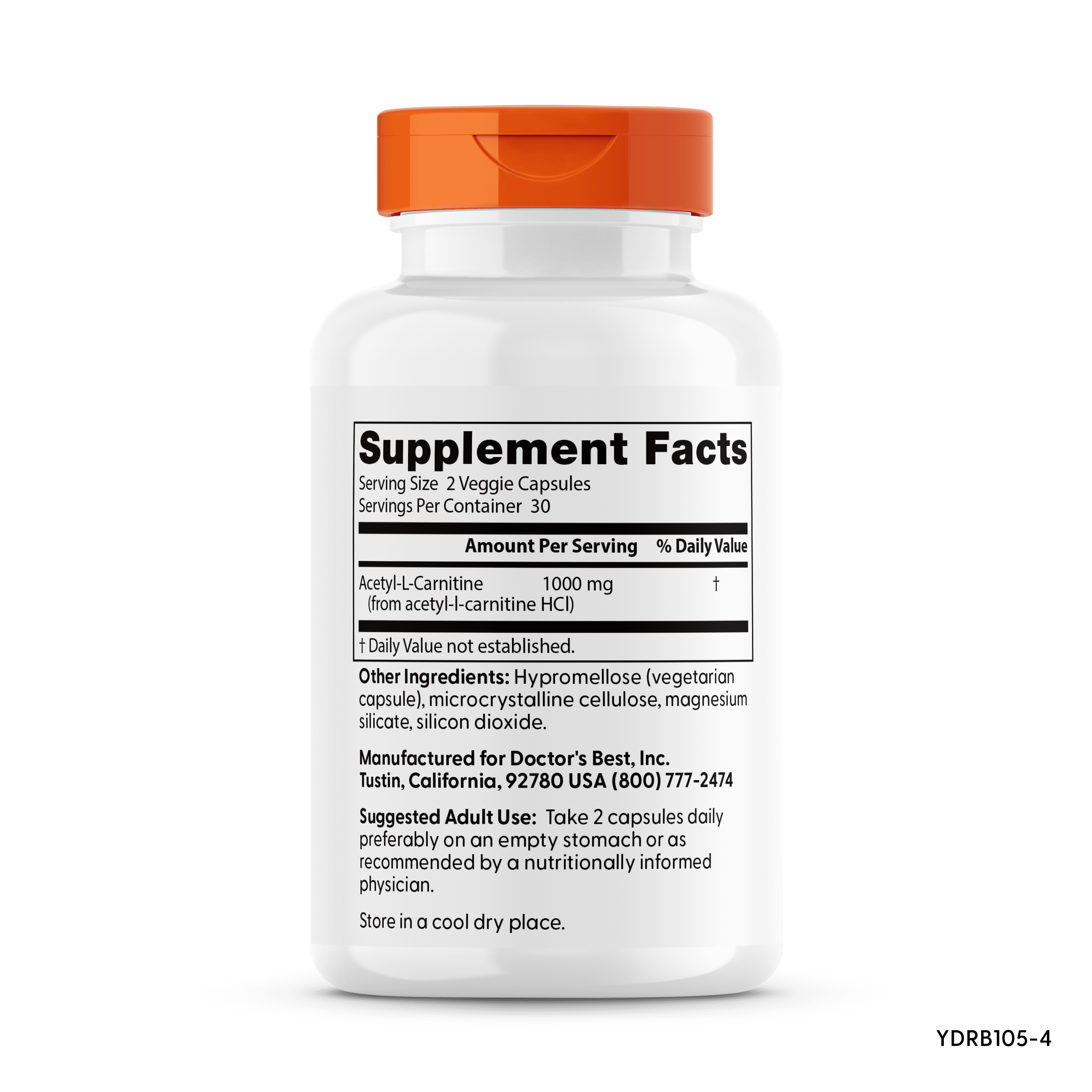 Doctor's Best Acetyl-L-Carnitine 500 mg Capsules