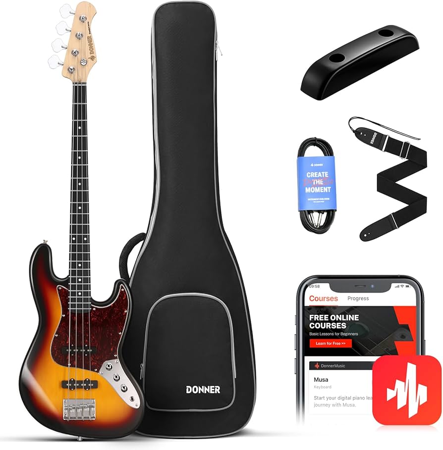 Donner DMB-1 Semi-Acoustic Bass Guitar