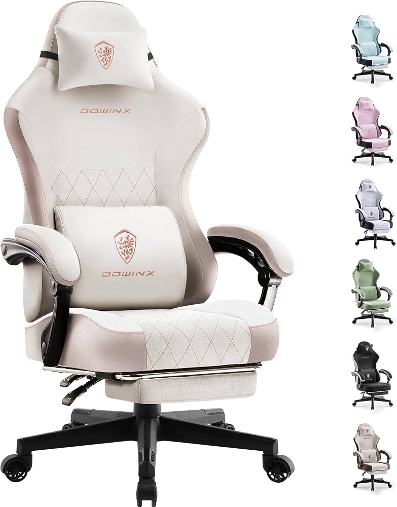 Dowinx Gaming Chair with Pocket Spring Cushion and Lumbar Support