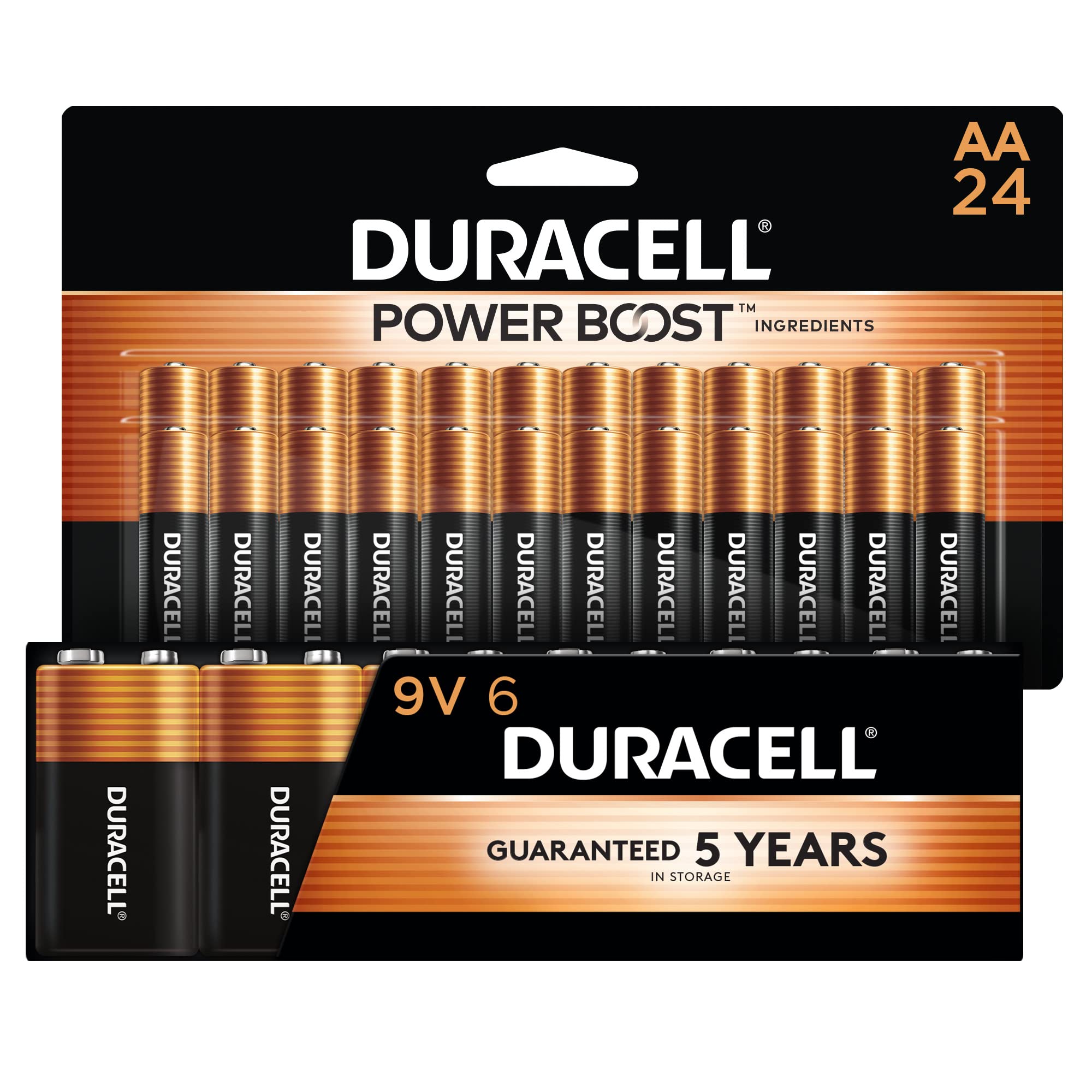 Duracell Coppertop 9V Batteries, 24 Count