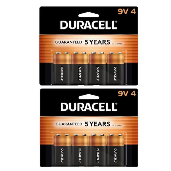 Duracell Coppertop 9V Batteries (8 Pack)