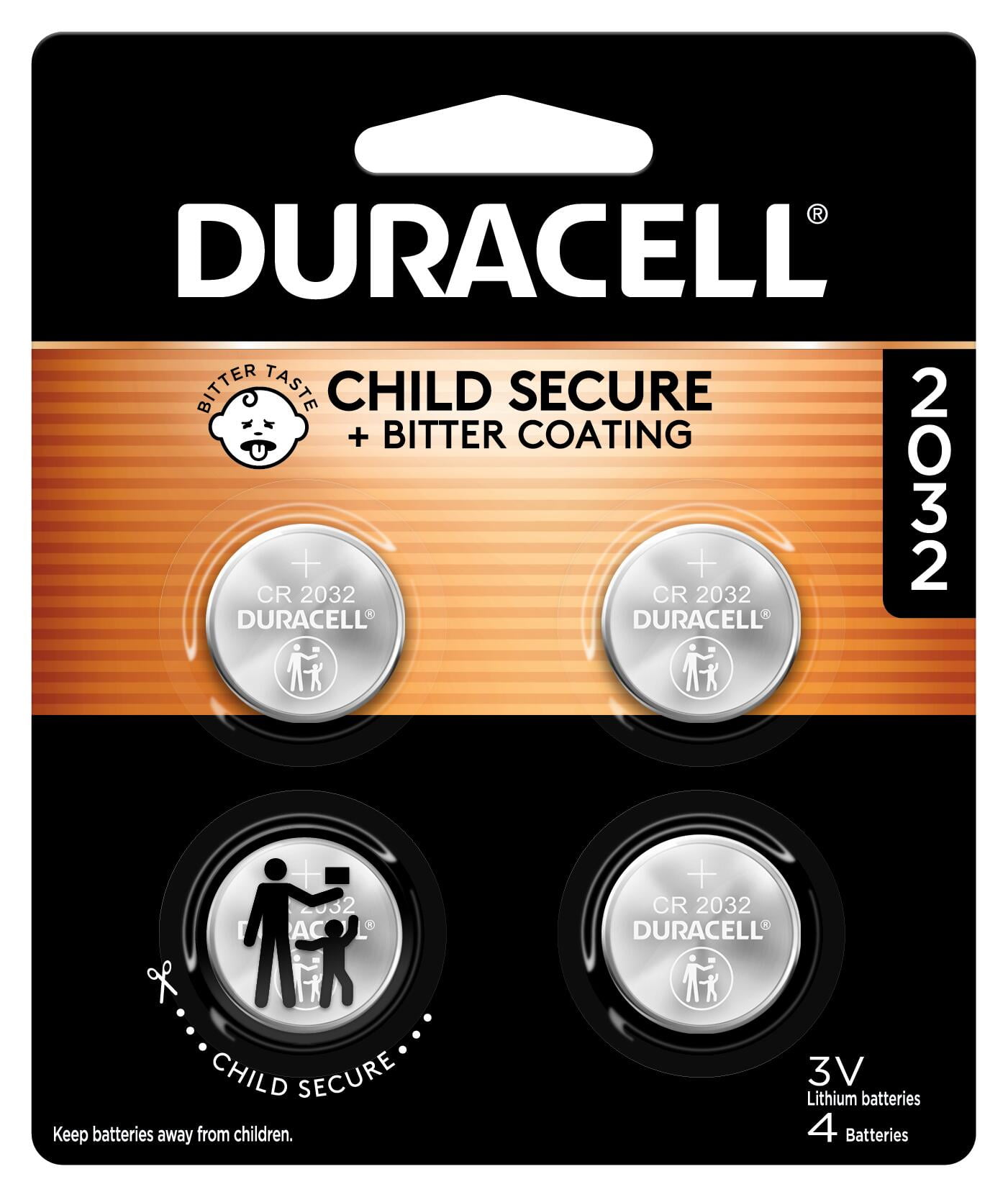 Duracell CR2032 3V Lithium Batteries (4 Count)