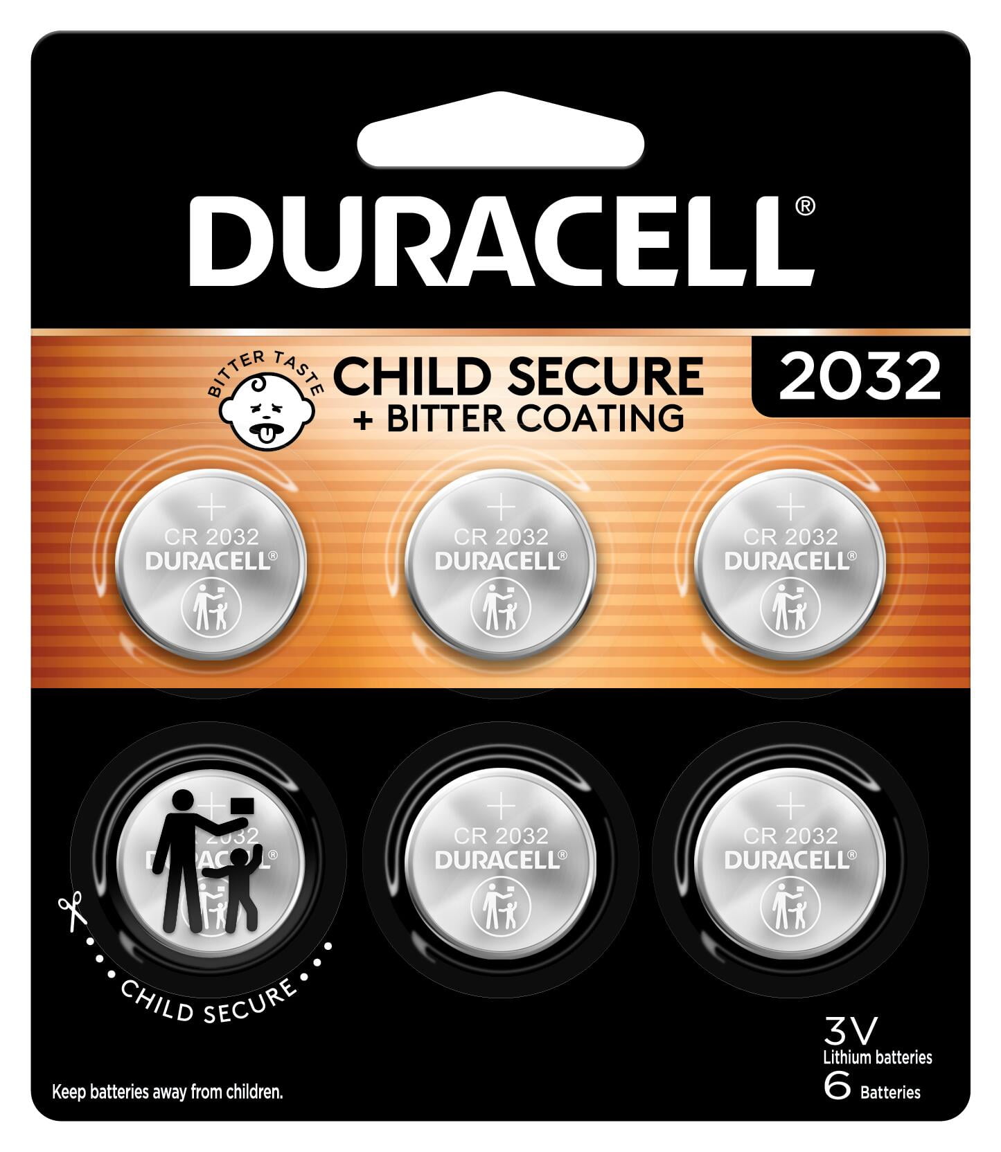 Duracell CR2032 3V Lithium Battery, 4 Count