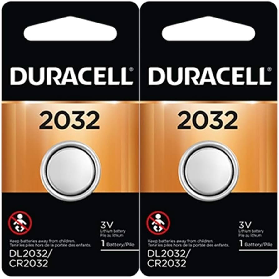 Duracell DL2032 3V Lithium Batteries, 2 Pack
