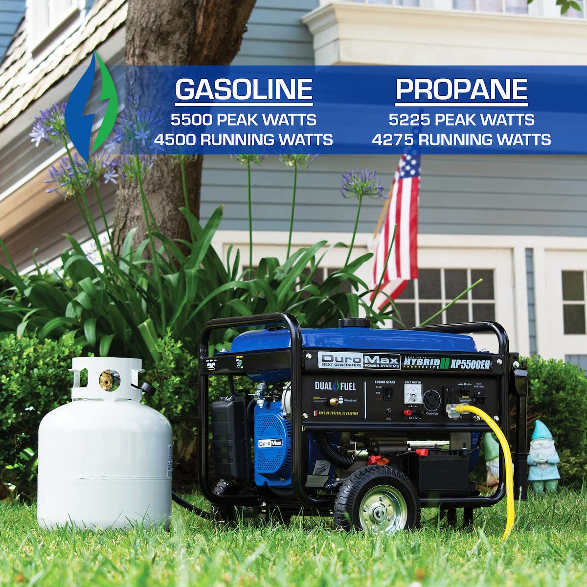DuroMax XP5500EH Dual Fuel Portable Generator