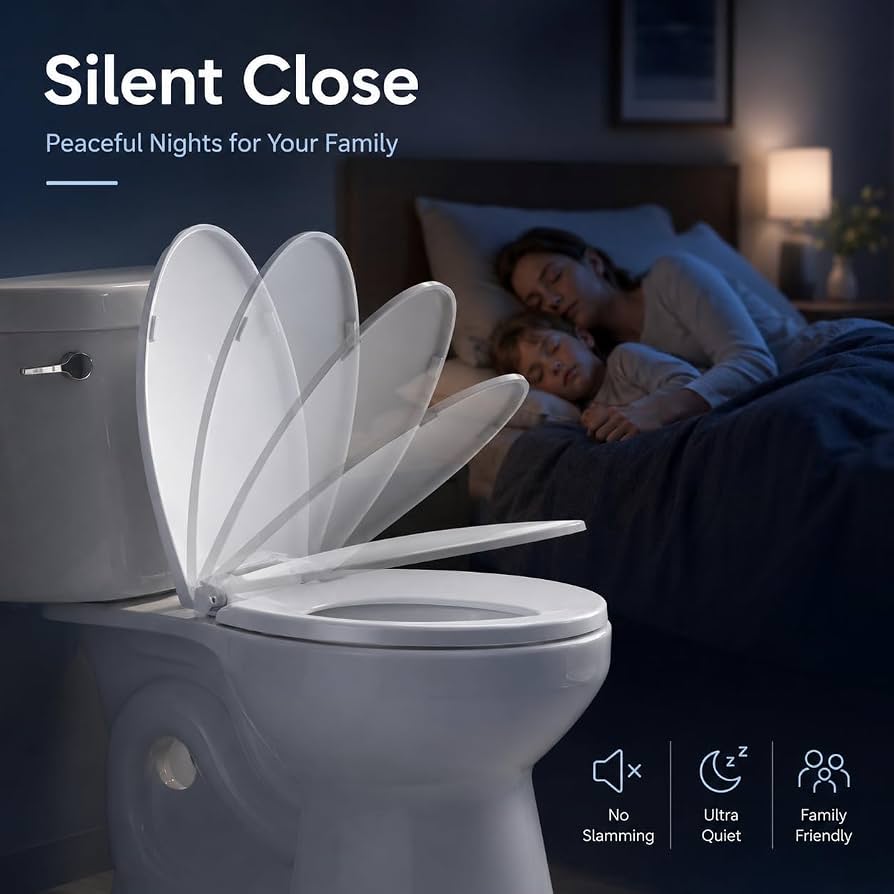 EATEM EZ-570 Round Slow Close Toilet Seat