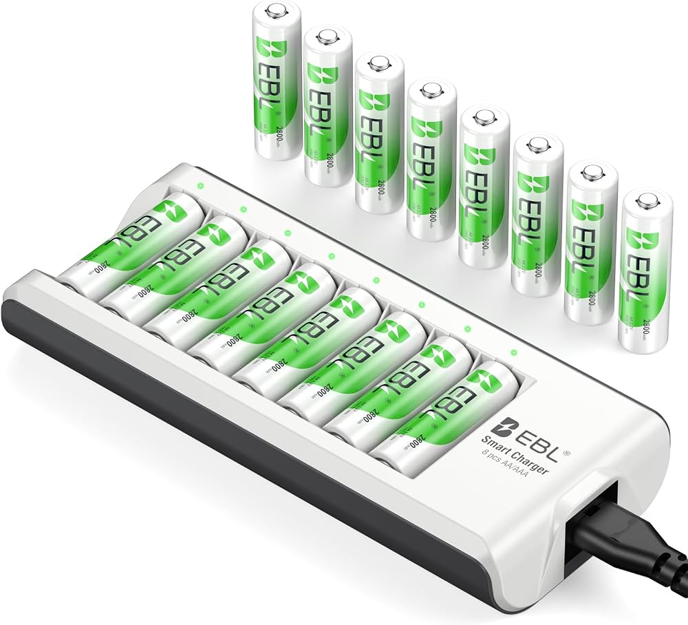 EBL AA 2800mAh Rechargeable Batteries (16 Pack)