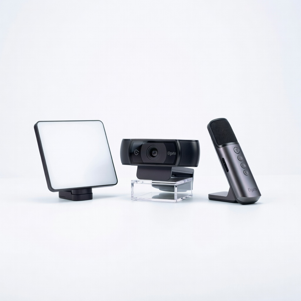 Elgato Facecam Pro 4K Webcam + Wave:3 Microphone + Key Light Air