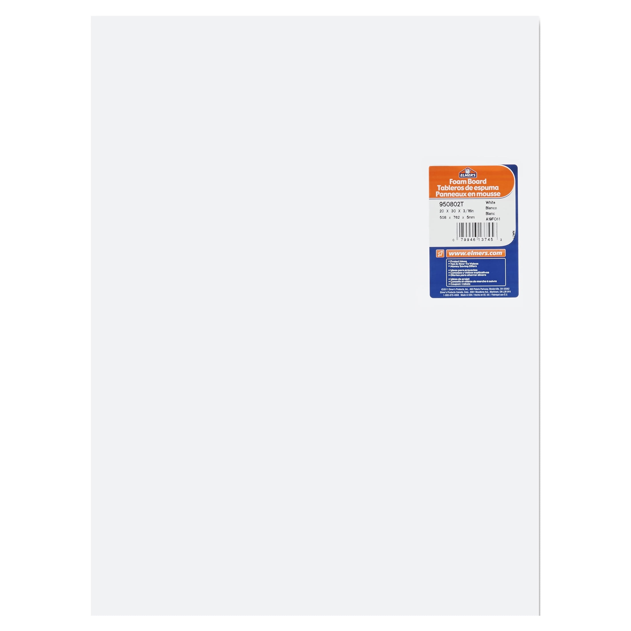 Elmer's Foam Board White 20x30 Inch