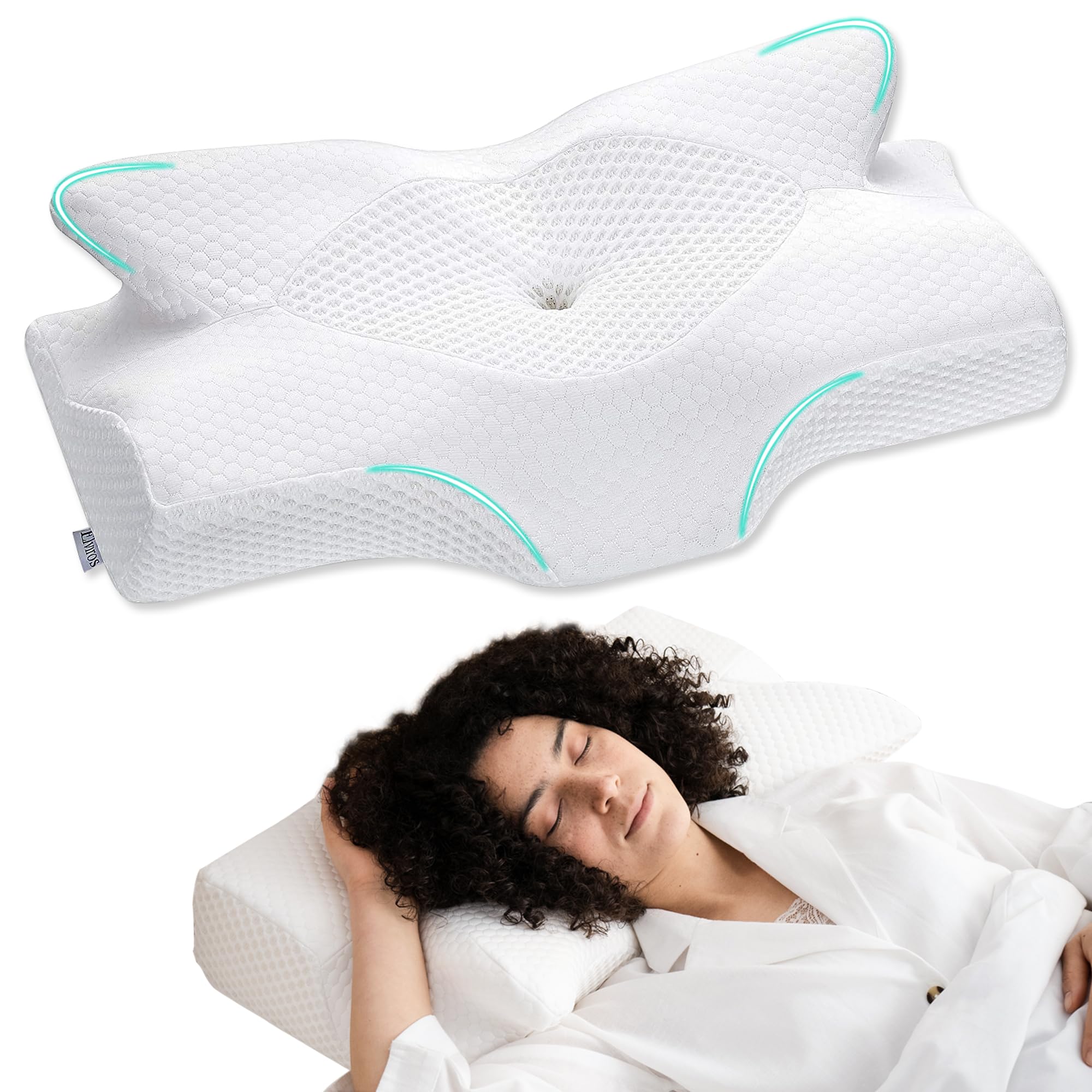 Elviros Contour Memory Foam Pillow Queen