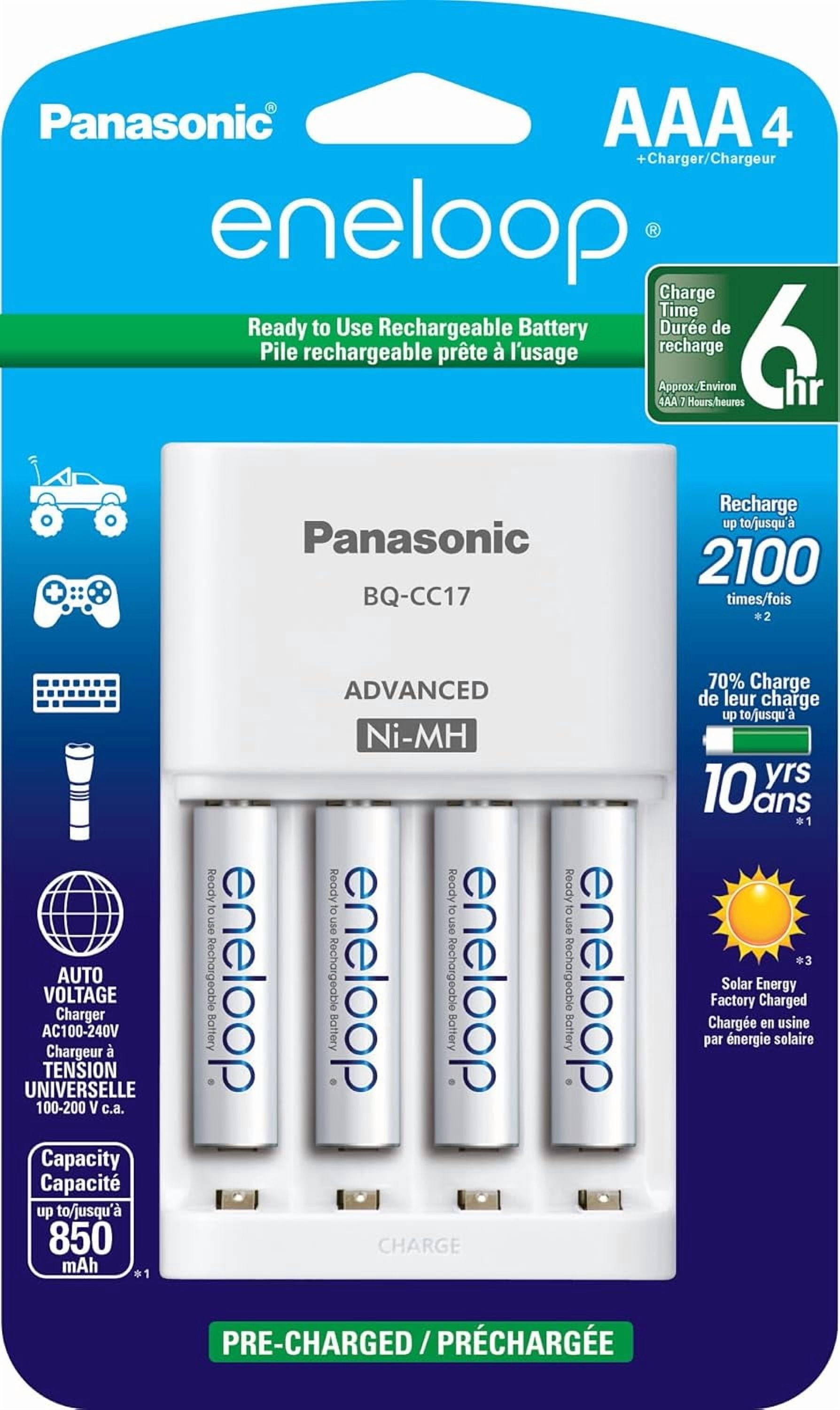 Eneloop AAA 4 Pack + Charger Bundle