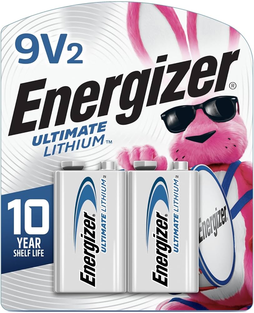 Energizer Ultimate Lithium 9V Batteries (2 Pack)