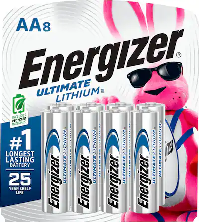 Energizer Ultimate Lithium AA Batteries, 8 Pack