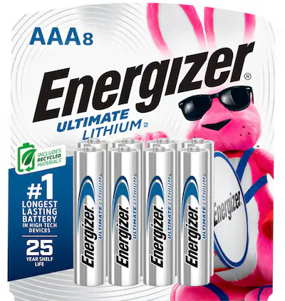 Energizer Ultimate Lithium AAA Batteries (8-Pack)